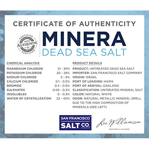 Minera Dead Sea Salt - 10 Lb. Fine Grain Bulk Bag