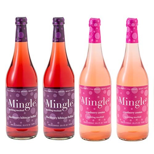 Mingle Mocktails Non Alcoholic Cocktails - 4 Bottle Variety Pack