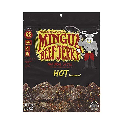 Mingua Hot Beef Jerky With Red Peppers - Nitrite-Free Spicy Beef