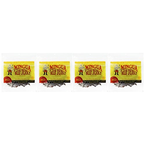 Mingua Mild Beef Jerky 4 Pack 4-3.5Oz Packages * 14Oz Total
