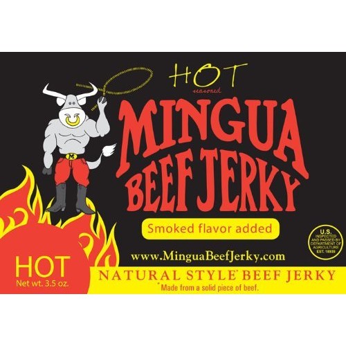 Mingua Sampler Beef Jerky 4 Pack - Bbq, Mild, Hot And Cajun Style