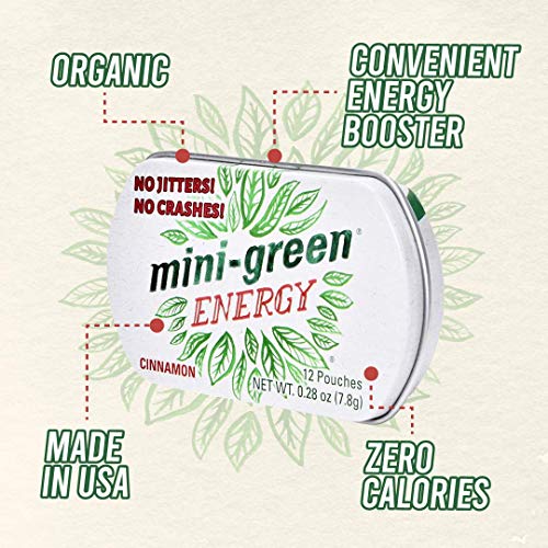 Mini-Green Energy Natural, Organic Energy Boost Pouches, Cinnamo