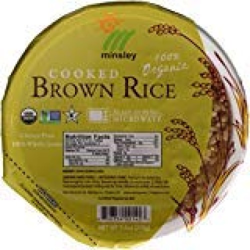 Minsley Cooked Brown Rice Bowl, 100 Percent Organic, Microwave R