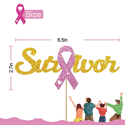 Survivor Cake Topper, Breast Cancer Awareness Cake Decor, Breast...