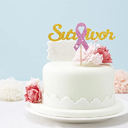 Survivor Cake Topper, Breast Cancer Awareness Cake Decor, Breast...