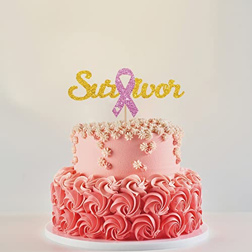 Survivor Cake Topper, Breast Cancer Awareness Cake Decor, Breast...