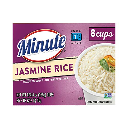 Minute Jasmine Rice Cup 4.4 Oz Cups, 35.2 Ounce Total