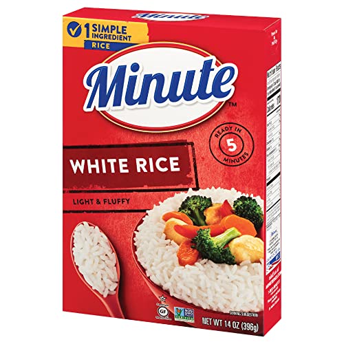 Minute White Rice, Instant White Rice For Quick Dinner Meals, 14
