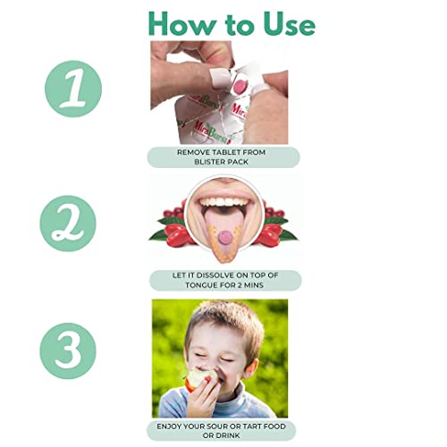 Miraburst Miracle Berry Tablets - Reduce Sugar Cravings - Turns