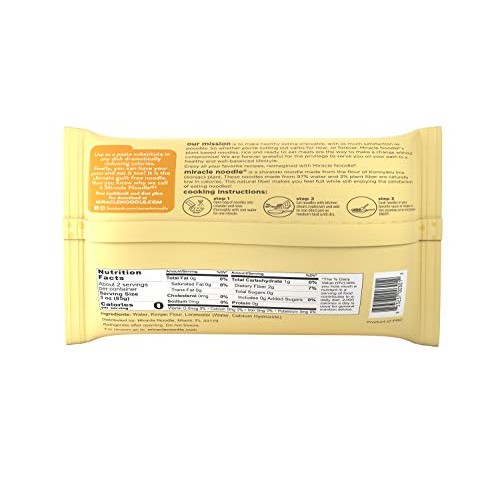 Miracle Noodle Fettuccine Pasta - Plant Based Shirataki Noodles,