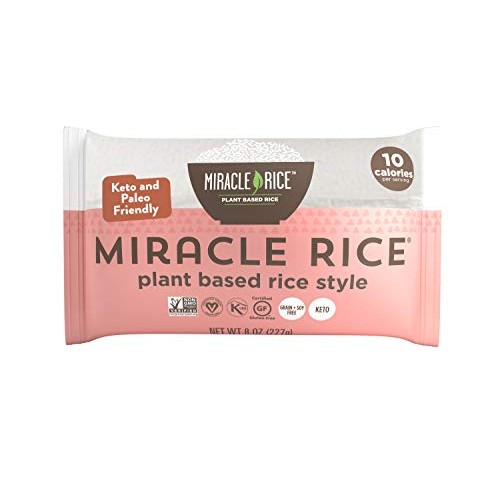 Miracle Noodle Shirataki Konjac Rice, 8 Oz Pack Of 6, Zero Net