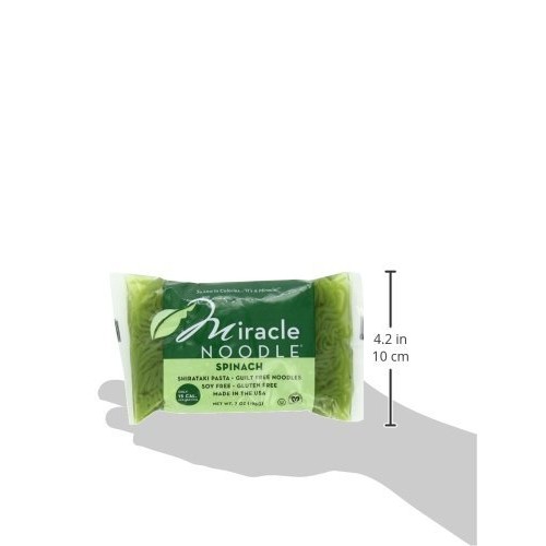 Miracle Noodle Spinach Angel Hair Noodle, 7 Ounce - 6 Per Case.