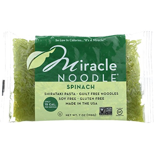 Miracle Noodle Spinach Angel Hair Noodle, 7 Ounce - 6 Per Case.