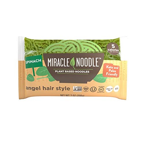 Miracle Noodle Spinach Angel Hair Pasta - Plant Based Shirataki