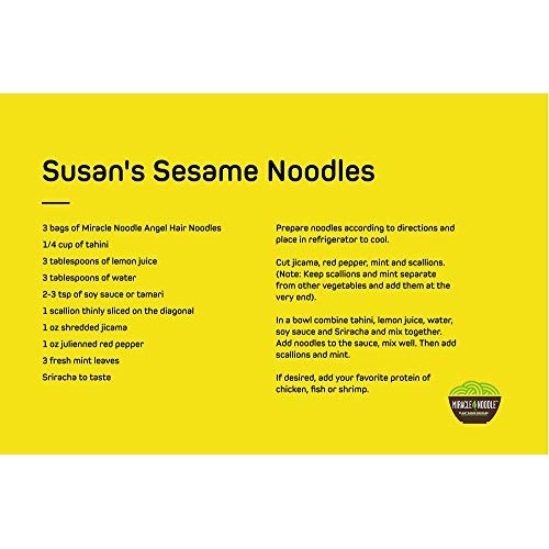 Miracle Noodle Zero Carb, Gluten Free Shirataki Pasta And Rice,