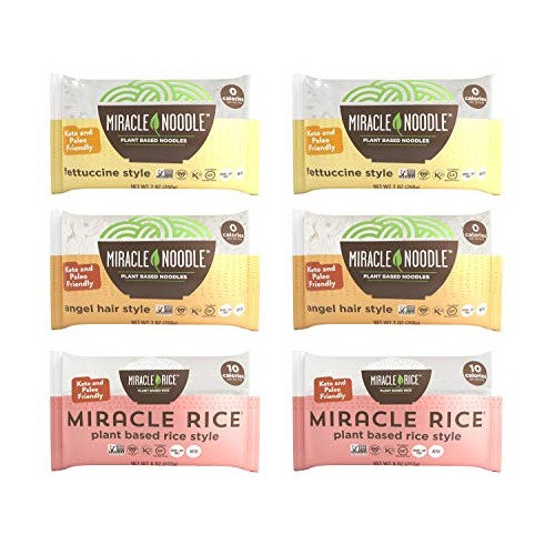 Miracle Noodle Zero Carb, Gluten Free Shirataki Pasta And Rice,
