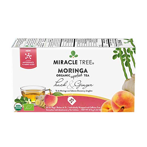 Miracle Tree - Organic Moringa Superfood Tea, 25 Individually Se