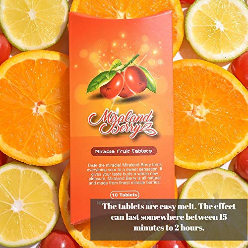 Miralandberry Miracle Fruit Tablets, Miracle Berry Tablets, 10 C