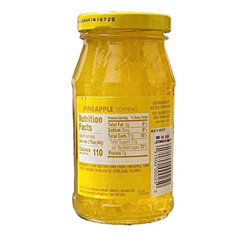 Pack of 4 Smuckers Pineapple Spoonable Ice Cream Topping 12 oz...