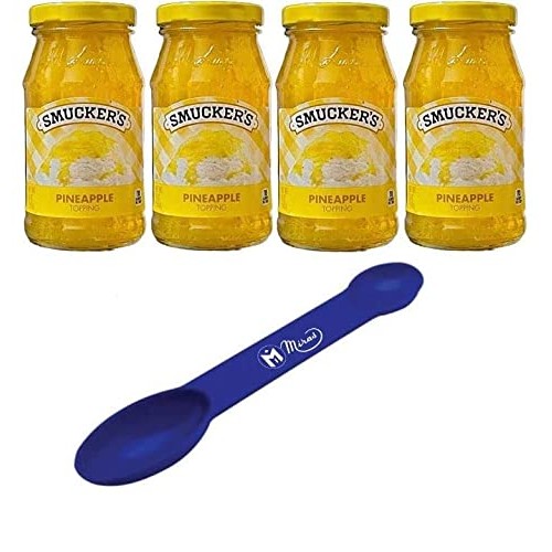 Pack of 4 Smuckers Pineapple Spoonable Ice Cream Topping 12 oz...
