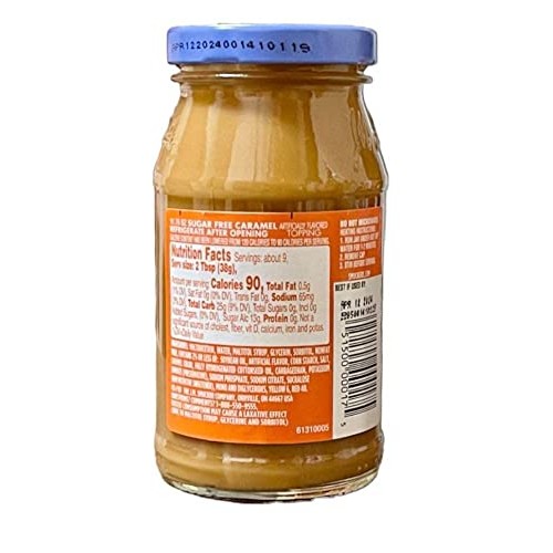 Pack of 4 Smuckers Sugar Free Caramel Flavored Topping 11.75 O...