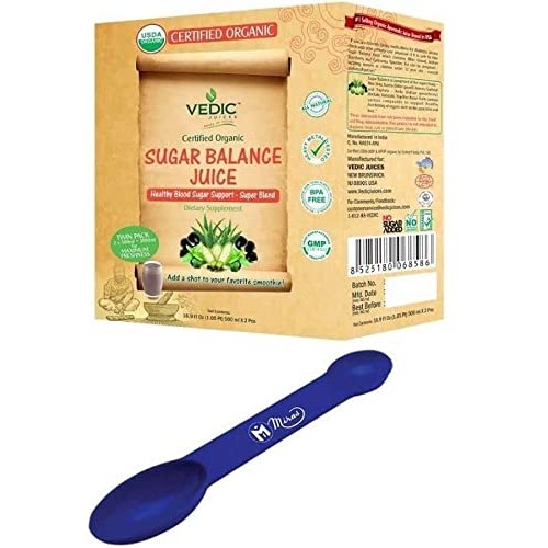 Vedic Organic Sugar Balance Juice 1000 ml 33.8 Fl Oz Free Mir...