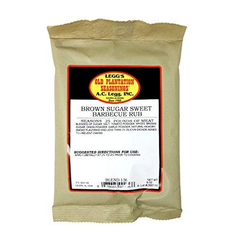A.C. Legg - Brown Sugar Sweet Barbecue Rub - 8 Ounce