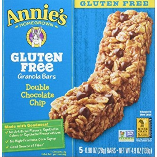Annies Gluten Free Chewy Granola Bars, Double Chocolate Chip Ba