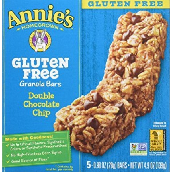 Annies Gluten Free Chewy Granola Bars, Double Chocolate Chip Ba...