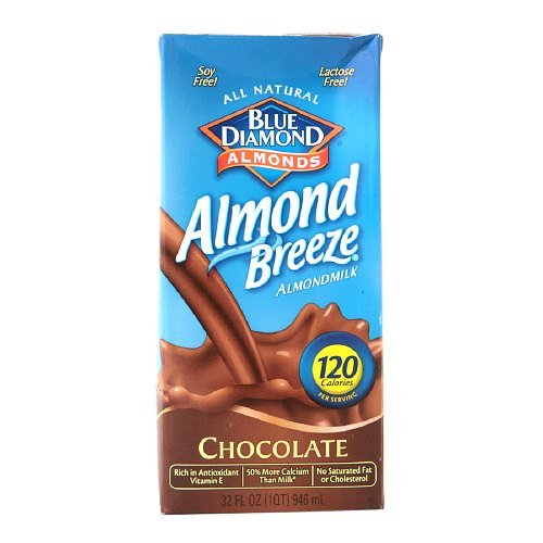 Blue Diamond Almond Breeze Almond Milk, Chocolate 32 Fl Oz Pack