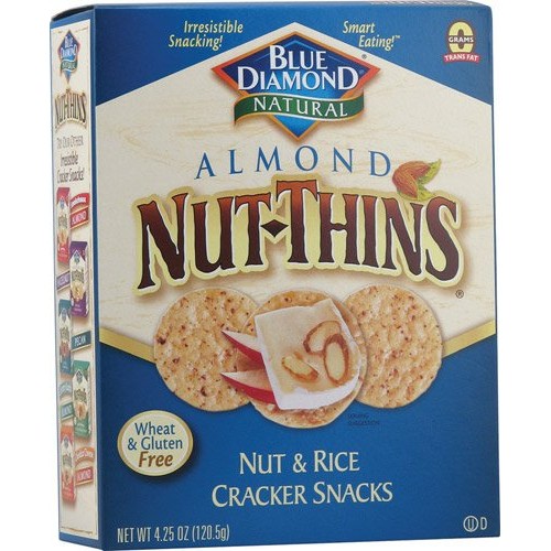 Blue Diamond Almond Nut-Thins, Nut And Rice Cracker 4.25 Ozpack