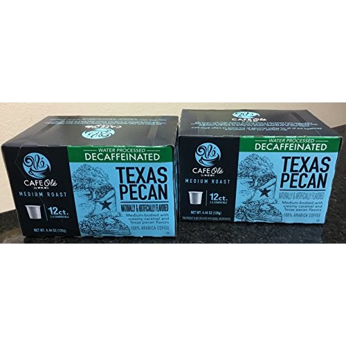 Cafe Ole Texas Pecan Decaf K-Cup Coffee 12. Cts. Pack Of 2