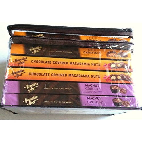 Chocolate Covered Macadamia Variety 6 Pack Maui Caramacs, Macnu