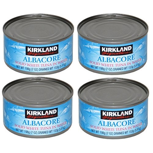 Kirkland Albacore Solid White Tuna In Water - Pack Of 4 Cans Ea