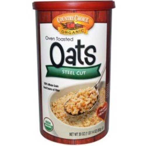 Country Choice Organic, Oven Toasted Oats, Steel Cut, 30 Oz 850