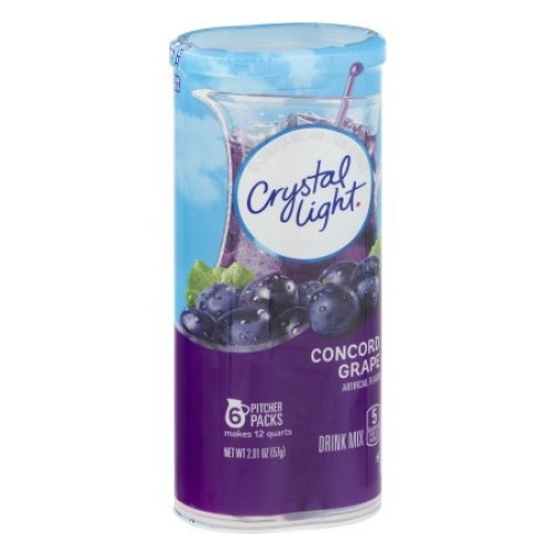 Crystal Light Drink Mix, Concord Grape, 2.01 Oz, 6 Packets Pack