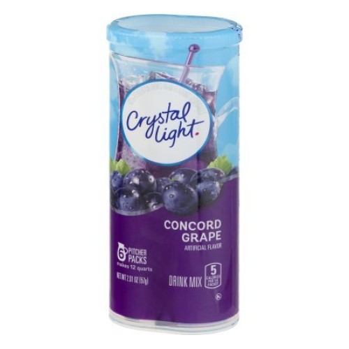 Crystal Light Drink Mix, Concord Grape, 2.01 Oz, 6 Packets Pack