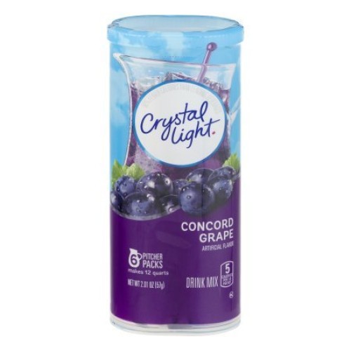 Crystal Light Drink Mix, Concord Grape, 2.01 Oz, 6 Packets Pack