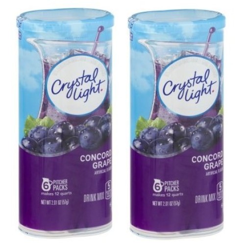 Crystal Light Drink Mix, Concord Grape, 2.01 Oz, 6 Packets Pack