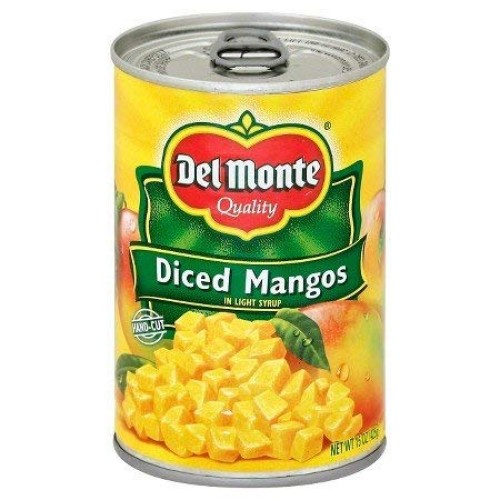 Del Monte Diced Mangos In Light Syrup, 15Oz Can Pack Of 12
