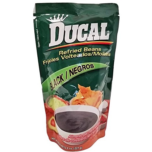 Ducal Refried Black Beans 8 Oz - Frijoles Negros Refritos Pack