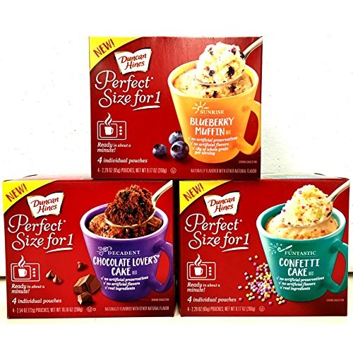 Duncan Hines Perfect Size For 1, Blueberry Muffin, Chocolate Lov