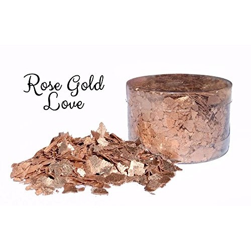 Edible Flakes Rose Gold Love, 6 Grams By Crystal Candy