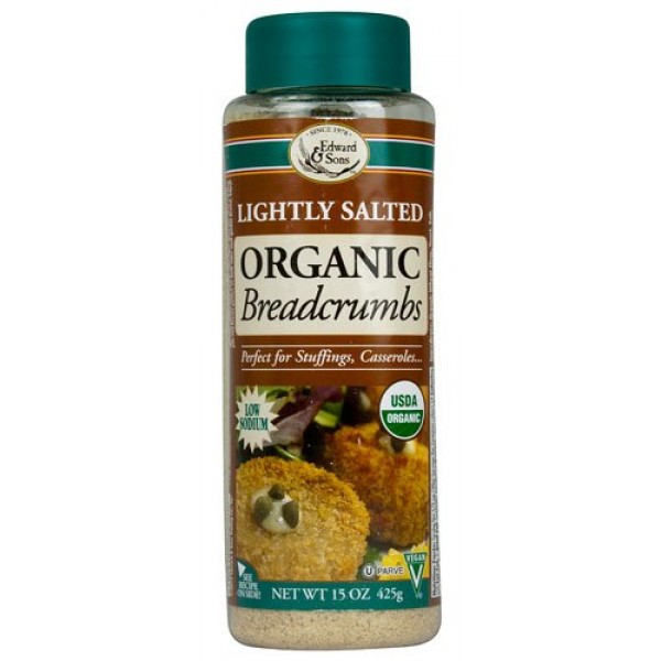 Edward & Sons Organic Breadcrumbs Lightly Salted -- 15 oz - 2 pc