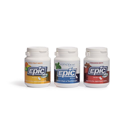Epic Dental 100% Xylitol-Sweetened Breath Mints, All 3 Flavors B