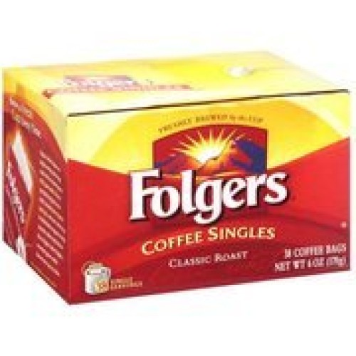 Folgers Coffee Singles, 38 Ctcase Of 2