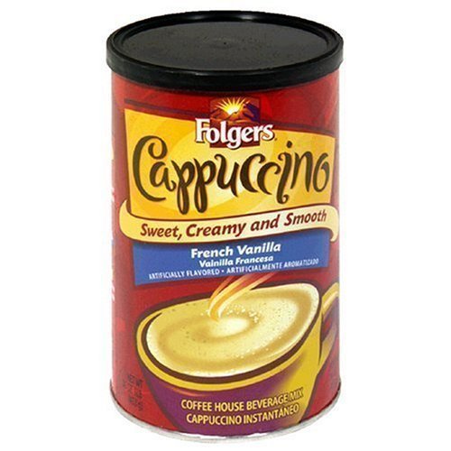 Folgers Cappuccino French Vanilla Beverage Mix, 16-Ounce Caniste