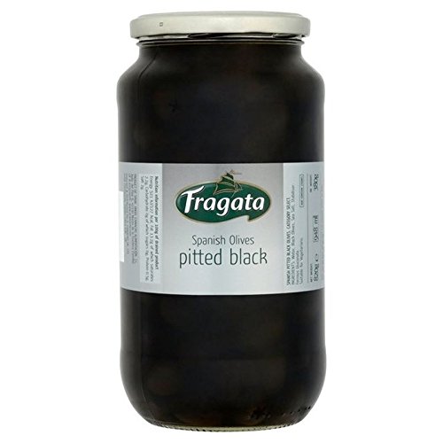 Fragata Pitted Black Olives 820G - Pack Of 2