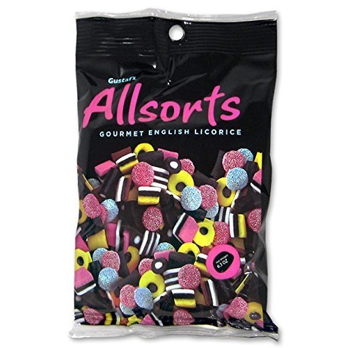 Gustaf's AllSorts Gourmet English Licorice Candy, 6.3