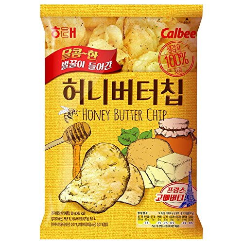 Haitai Honey Butter Chips Sweet Fried Potato Snacks Crisps, 2.1O